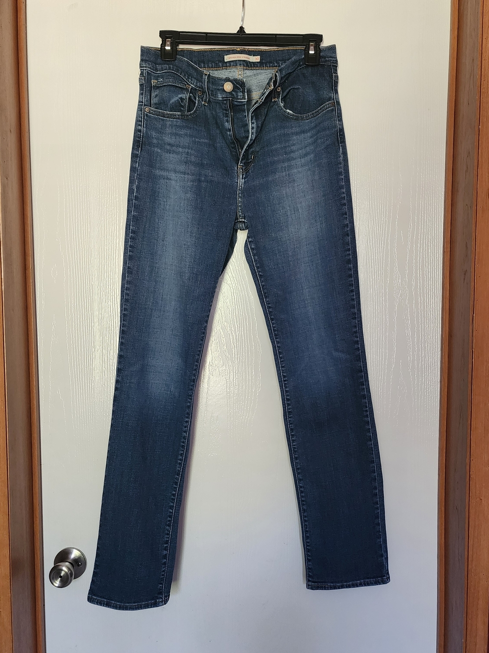 Levi's 724 High Rise Straight Blue Jeans Size 30